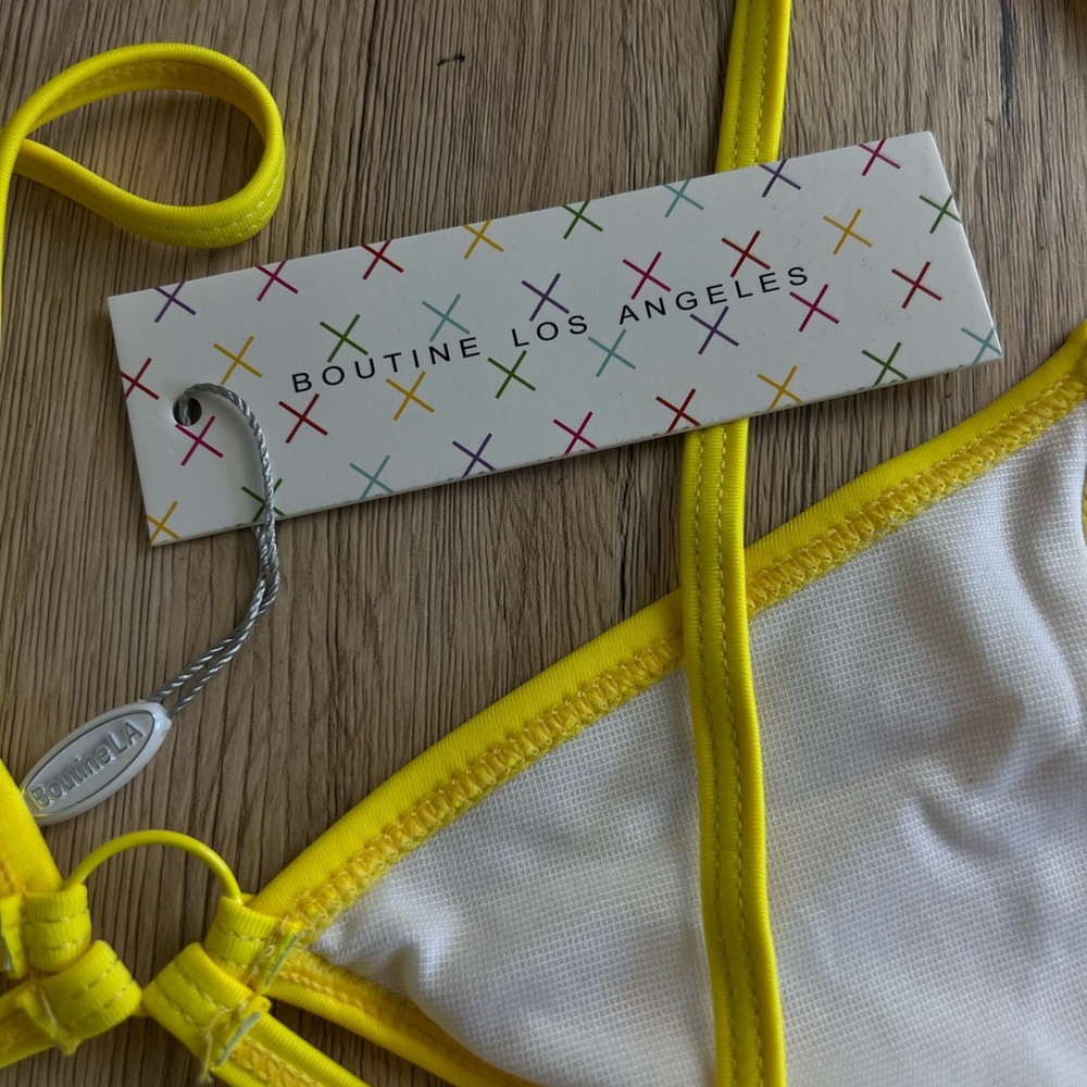 Boutine LA Bikini Ringer Top In Lilly Yellow - Picture 6 of 9